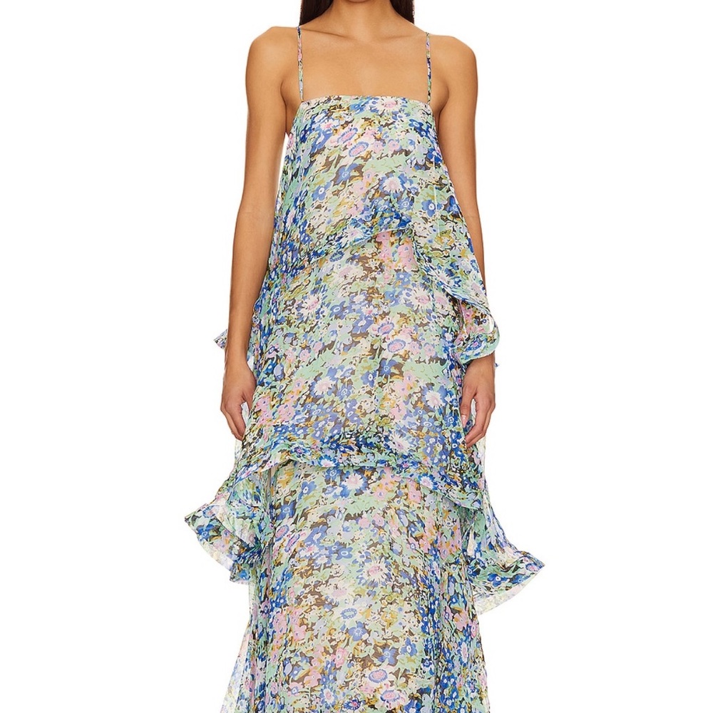 Elliatt Blue Floral Maxi Dress